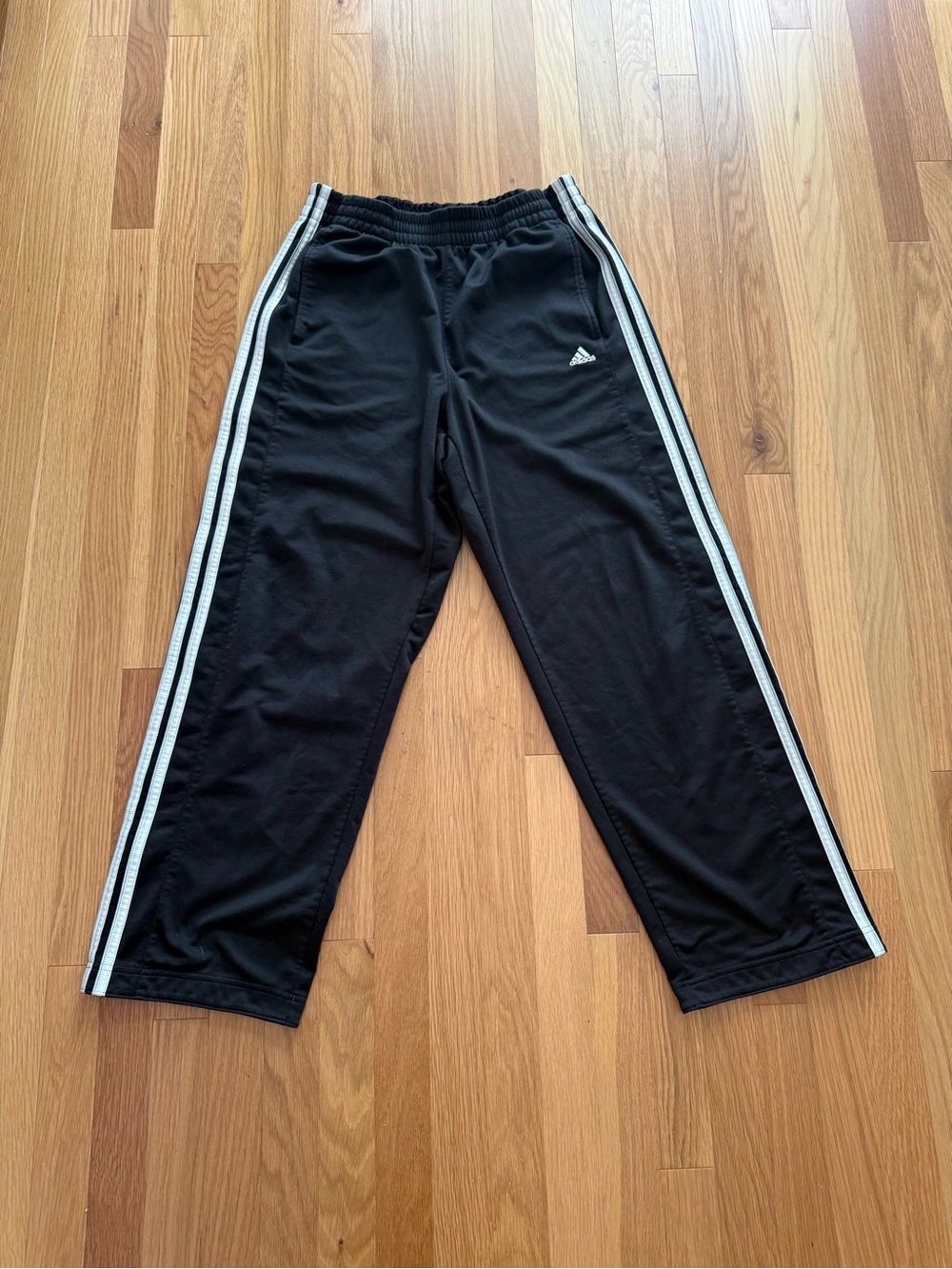 adidas Men’s  Black Jogger Pants with White Side
